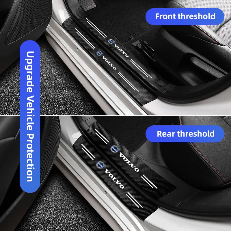 Наклейки на пороги автомобиля для Volvo V60 V40 XC90 S60 C30 XC60 V70 S90 Olestar Декоративная наклейка на багажник автомобиля из углеродного волокна Стайлинг автомобиля