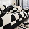Chessboard Chenier Sofa Cushion Four Seasons New Non-slip Straight Row Sofa Seat Cushion Anti-cat Scratch Cover Cloth Blanket