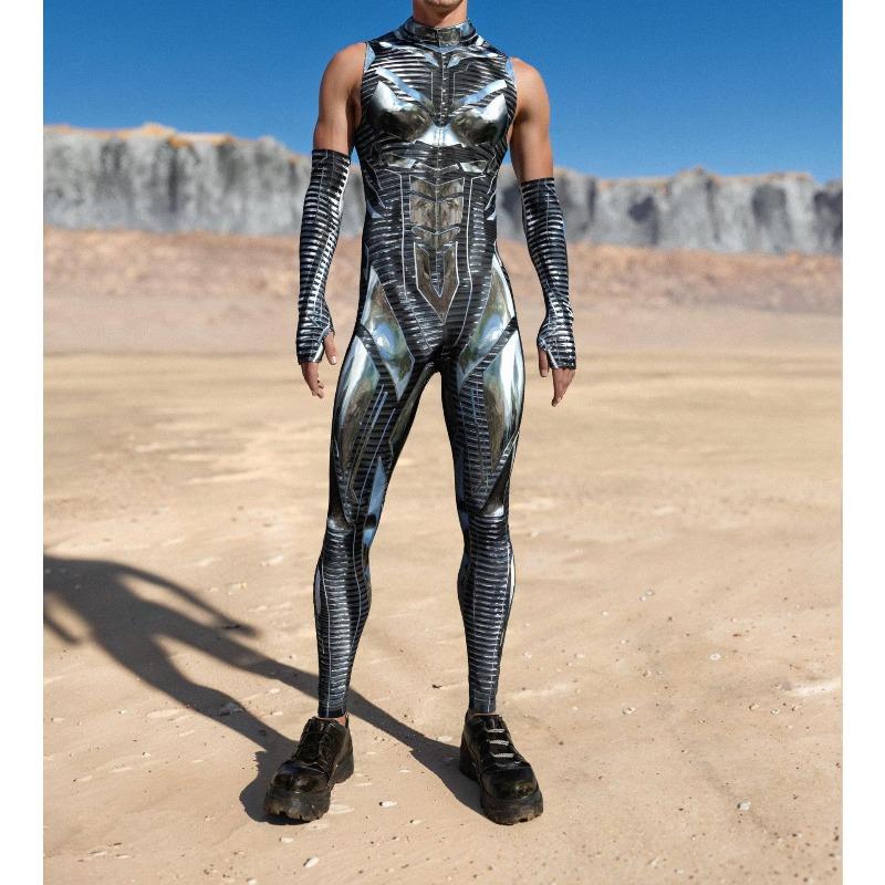 Унисекс Киберпанк 3D цифровая печать Хэллоуин вечеринка ролевая игра наряд для женщин мужчин косплей костюм карнавальный комбинезон