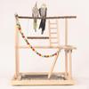Parrot Playground, Bird Fitness Accessories, Wooden Perch Stand, Parakeet Play Stand for