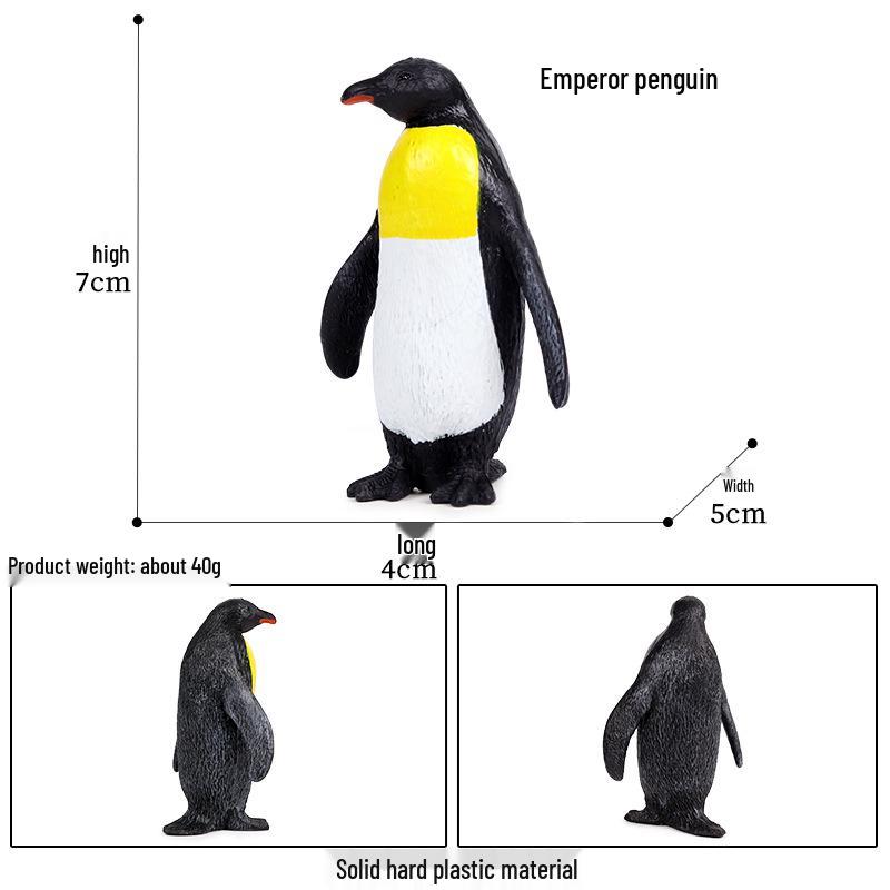 Набор моделей диких животных Арктики: Белый медведь и пингвин