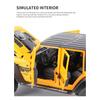 1/24 Модель автомобиля из сплава Jeep Wrangler Rubicon Литые под давлением Имитация Металлические Внедорожники Коллекция Моделей Автомобилей Детские Игрушки Подарок