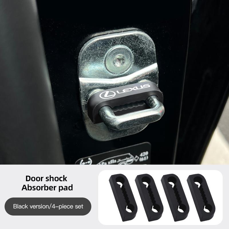 EZQZ3 4Pcs Car Door Lock Buckle Protective Cover Shock Absorber For Lexus Ct200h IS300h RX400h RX350 RC RX450h GS RX RX270 NX300h UX