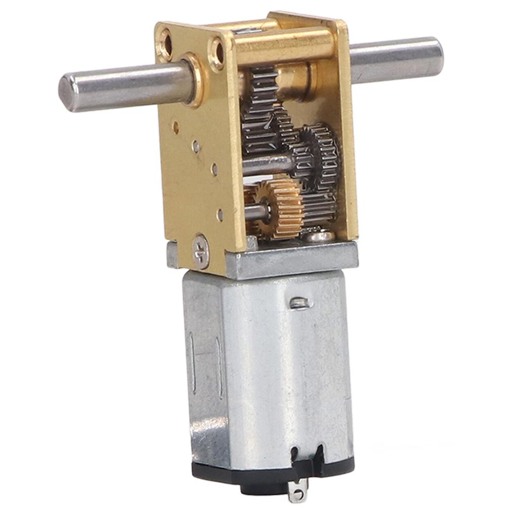 DC Geared Motor 60RPM Double Shaft Low Noise DC12V Worm Gear Speed Reduction Motor for Robot