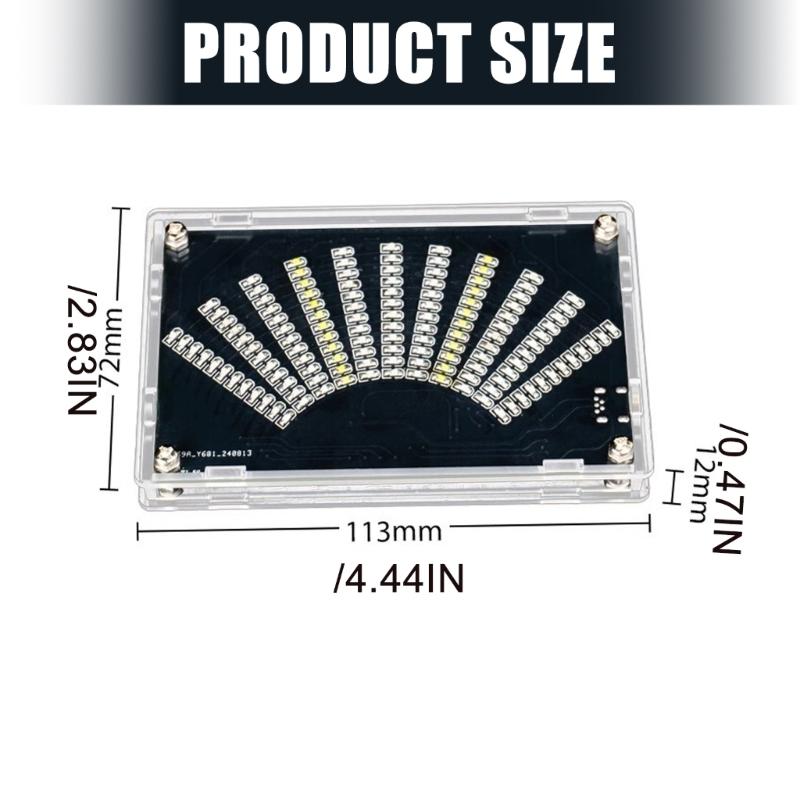DIY LED Sound Spectrum Analyzers Kit With PCB Board And Protective Enclosure For Electronics Learning Projects