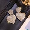 Pendant Love Heart Gift For Women Crystal Jewelry Dangle Earring Stud Earrings Drop Earrings