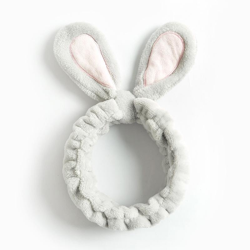 Супер милая трехмерная проволочная кроличья ушка пушистая повязка для мытья лица маска для макияжа женские аксессуары для волос головной убор