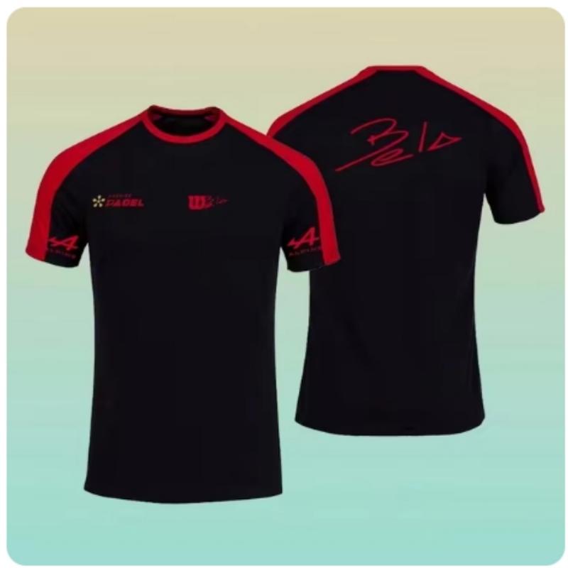 2024 Летняя Свободная Мужская Теннисная Футболка Модная Однотонная Футболка с Коротким Рукавом и Круглым Вырезом Дышащая Быстросохнущая Спортивная Футболка для Матча