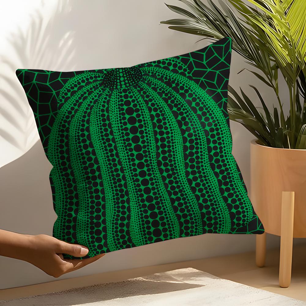 YYayoi Kusama Abstract Art Pumpkin Linen Cushion Covers For Decorative Sofa Home Pillows Case Car Chair Pillows Cases