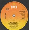 7inch Record NICOLE - Butterfly CBSA2848 CBS, Jupiter Re 1982 UK Pop Used