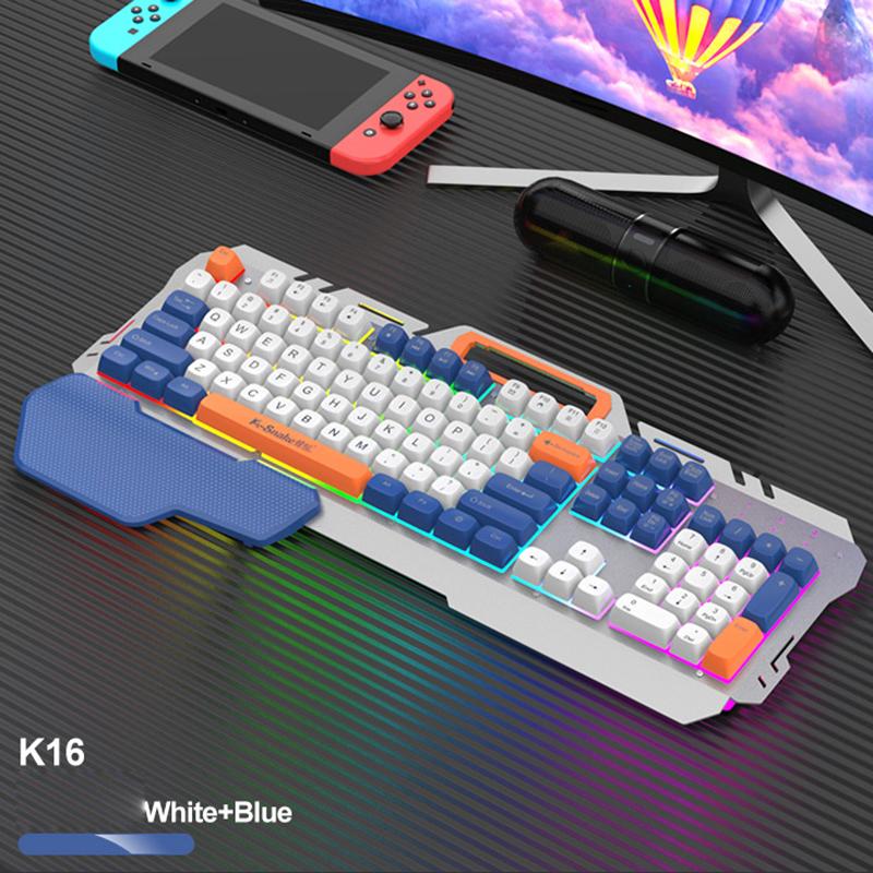 Игровая 108-клавишная проводная клавиатура и мышь, костюм с RGB-лампой для атмосферы, настольный компьютер, ноутбук, компьютер для киберспорта, игровой механический