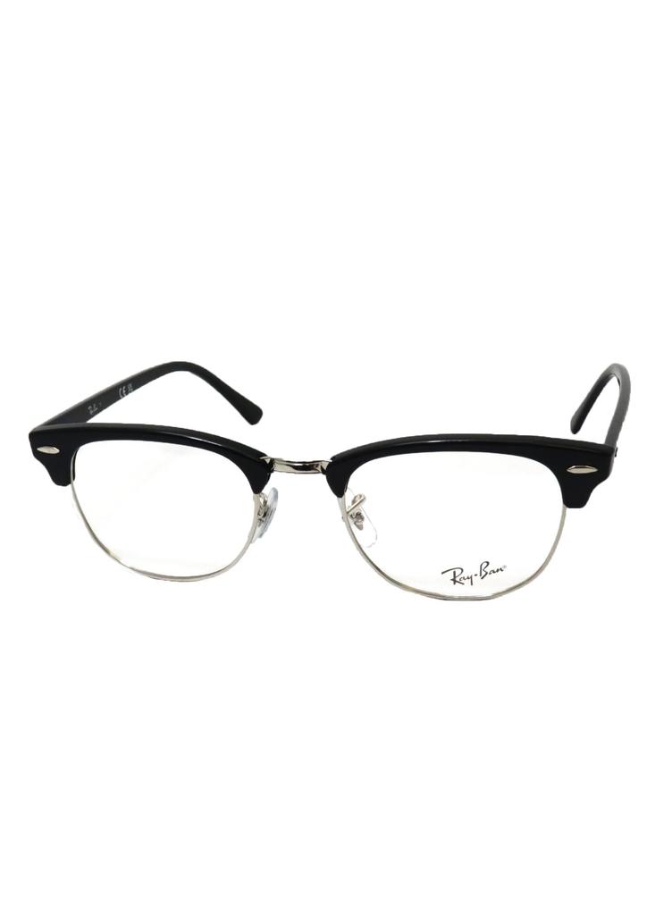 Оригинальные очки Clubmaster RX5154 2000 размера 51 со светло-голубыми линзами Ray-Ban. (Солнцезащитные очки в комплекте.)