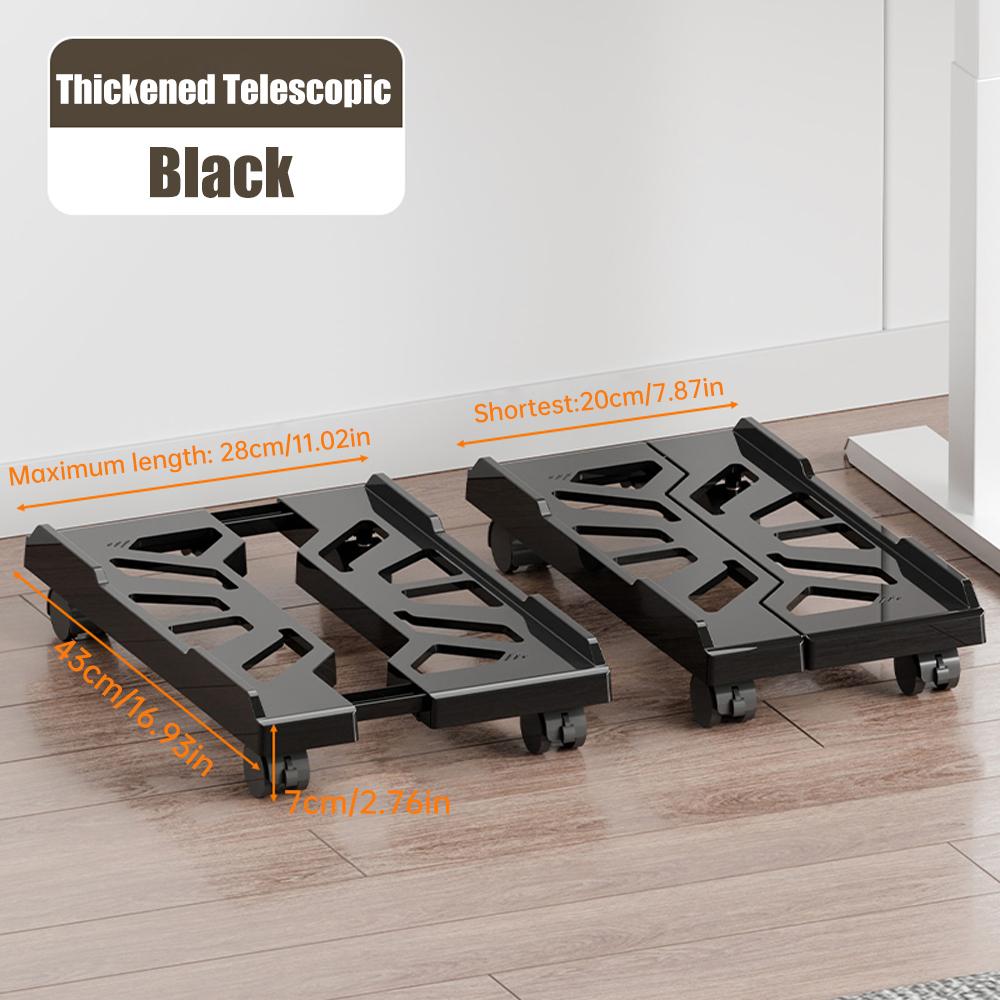 Desktop Computer Host Bracket Heavy-Duty Tower Stand PC Floor Riser Rolling Caster Wheels Ventilation For Gamers