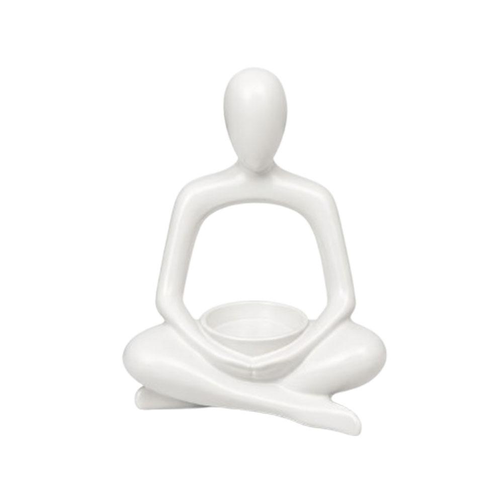 Zen Chinese Style Yoga Statue Incense Holder 3D Printed Sculpture Candle Holder Living Room