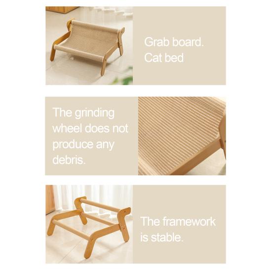 Cat Scratcher Couch Load-bearing Cat Scratching Sofa Lounger Sisal Cat Chair for Healthy Scratching And Resting