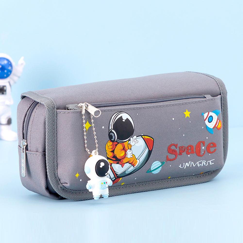 Space Astronaut Pencil Case Large Capacity Kids Stationery Bag School Studen Cartoon Canvas Pencil Bag Korean Stationery