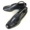 Retail 60000yen Plus ROMAN Oriental Wide Fit EEEE Leather Plain Toe 25.5cm / Black Business Dress Shoes(USED)