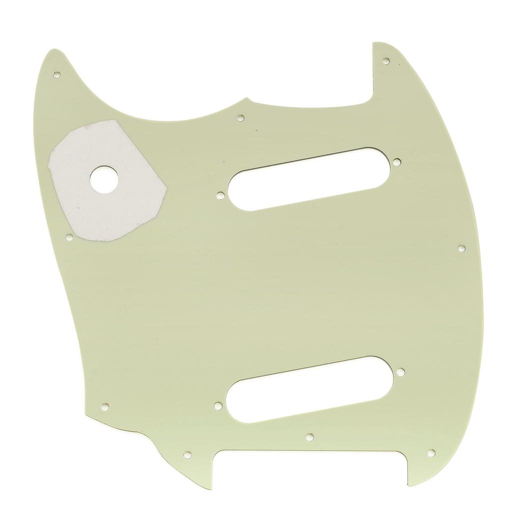 Musiclily Pro 9-Hole Mustang Stainless Steel Pickguard for Squier Sonic Mustang Electric Guitar, 3-Piece, Mint Green