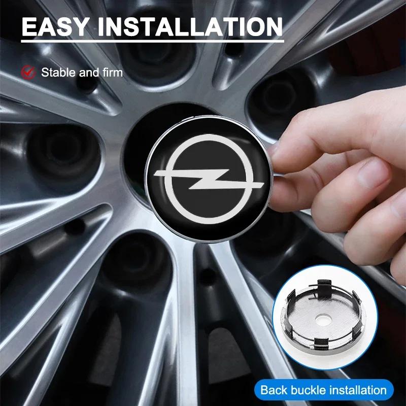 4PCS 60mm car hub center cover sticker wheel hub cover car decoration For Opel Insignia Astra Antara Meriva Zafira H G Corsa