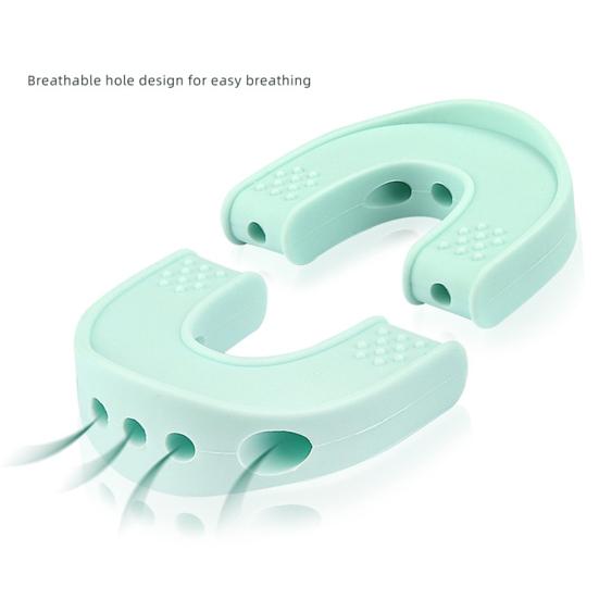 Силиконовый тренажер для челюсти U-образной формы, портативный, для мужчин и женщин, для моделирования мышц лица, укрепления челюстной кости, тренажер для коррекции линии подбородка, тоник для похудения лица