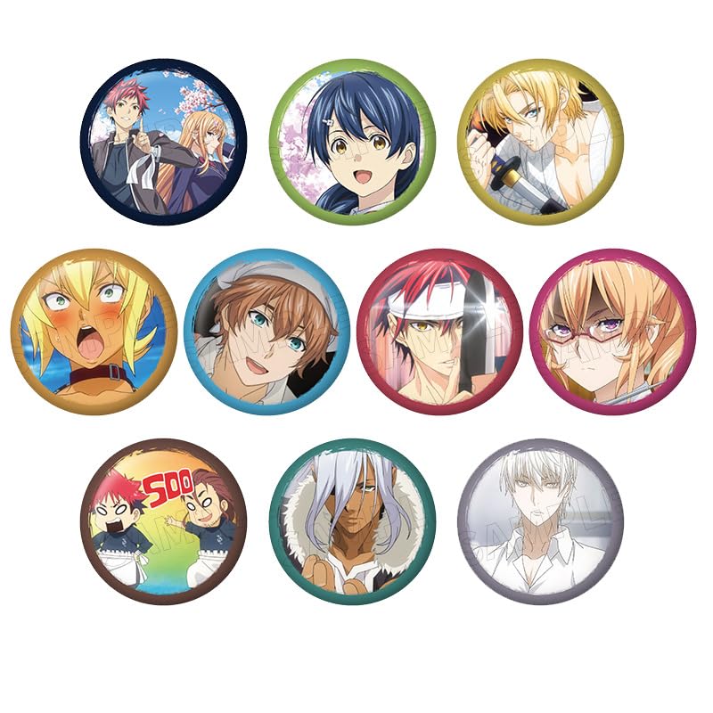 TV Anime "Food Wars! Shokugeki no Soma" Trading Badges Box of 10
