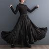 Oversized Autumn Long Skirt Women Loose Ruffle Pleated Ladies Skirts High Waist Casual A-Line Woman Skirt