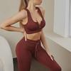 Women's Cross-Border Fitness Set: Zipper Vest, Yoga Bra, and Hip-Lifting Drawstring Pants