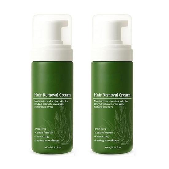 1/2 шт. 60 мл Крем для удаления волос для мужчин Натуральный Алоэ Вера Мягкий Быстродействующий Увлажняющий Для всего тела Руки Ноги Подмышки Удаление волос на лице Депиляционный крем