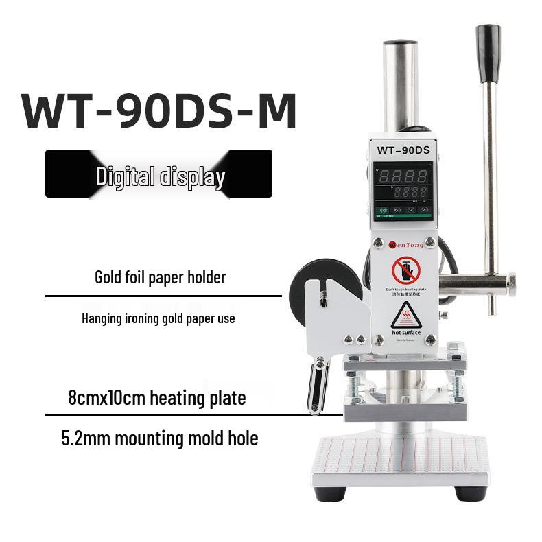 Компактный ручной станок для горячего тиснения фольгой и эмбоссирования кожи и бумаги