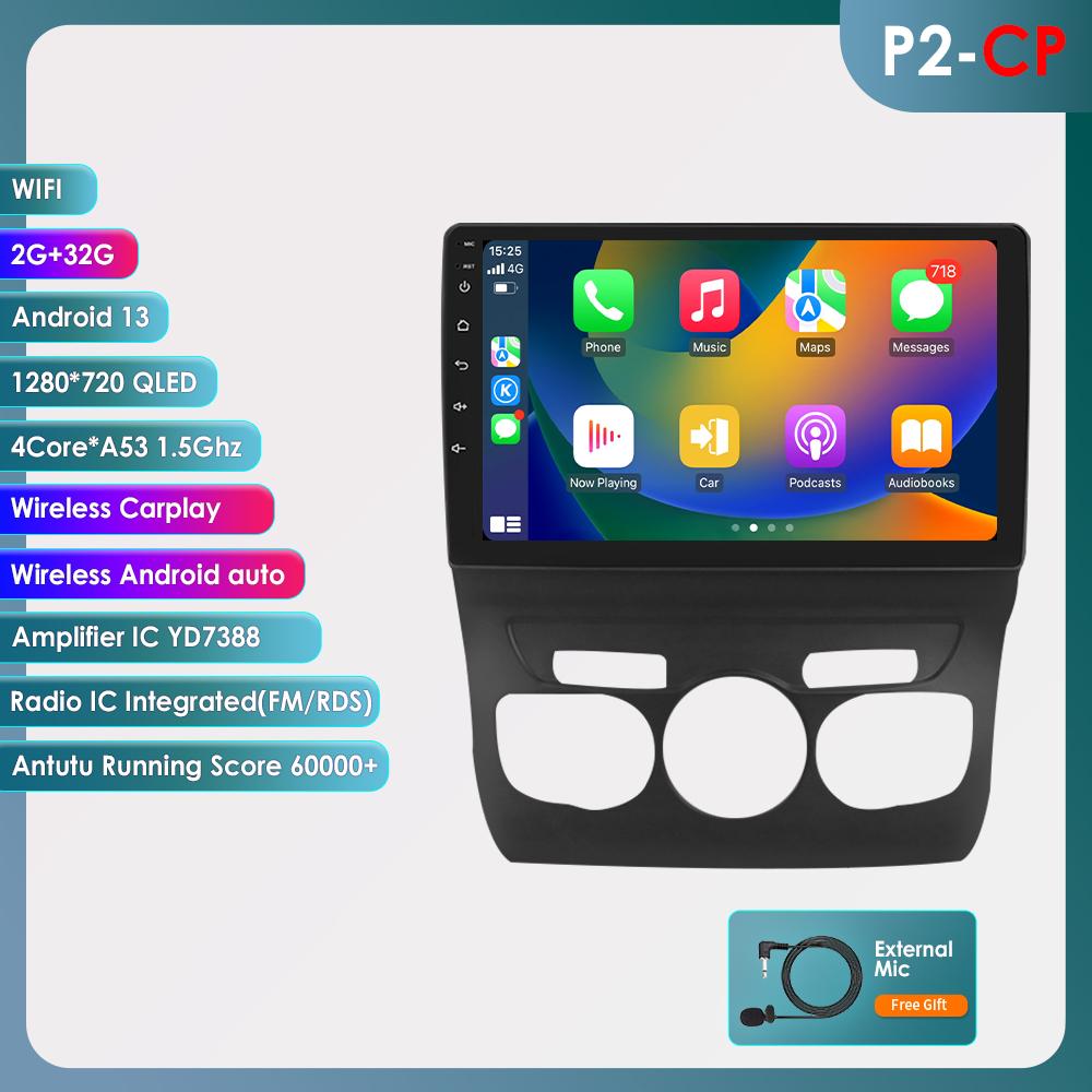 Hizpo 8G 128G 2Din Android 12 Автомобильный радиоприемник для Citroen C4 2 B7 2013 2014 2015 2016 Мультимедийный видеоплеер Стерео RDS Nav GPS Bluetooth RDS DSP DVR Cam