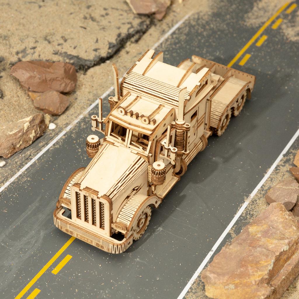 Robotime Rokr Классический Автомобиль 3D Деревянная Головоломка Поезд Армейский Джип Грузовик Винтажный Автомобиль 1:15 наборов моделей для сборки для детей