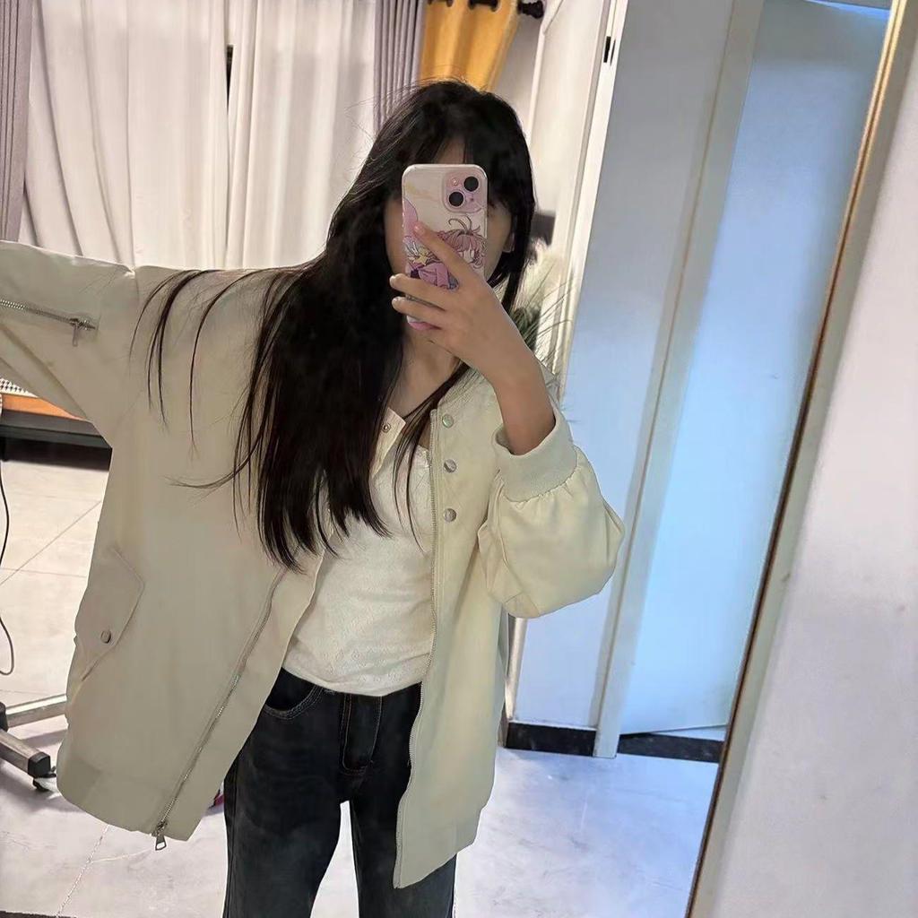 2025 Весна/Осень Американская Ретро Студенческая Бейсбольная Куртка - Повседневная, Универсальная и Свободного Кроя