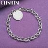 CHSHINE 925 Sterling Silver Round Brand Bracelet For Women Wedding Party Fashion Jewelry