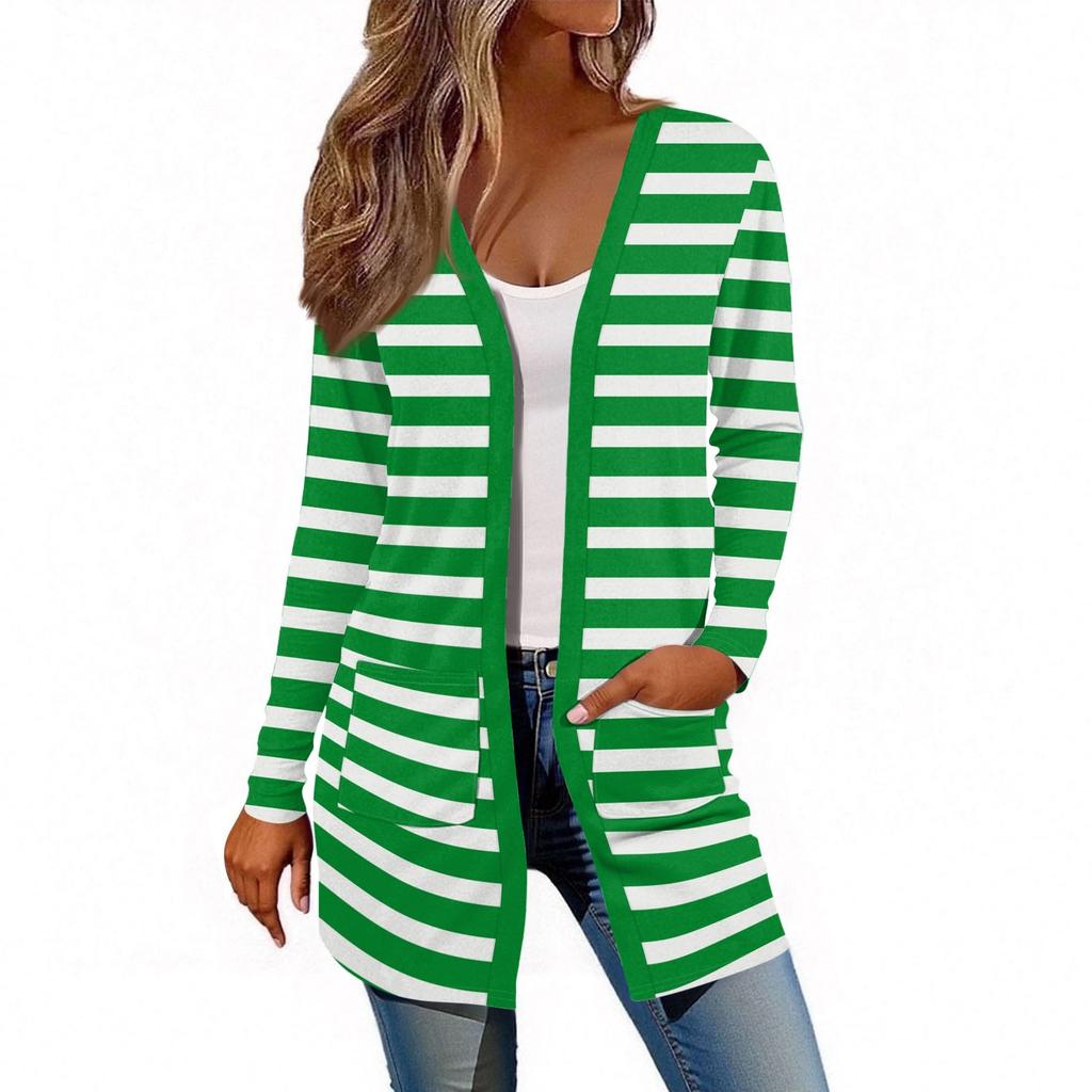 Women's Long Sleeve Cardigan Casual Jacket With Pockets Top
