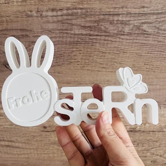 Форма для пасхальной буквы, таблички, стола, своими руками, поделки, форма для изготовления украшений в виде заячьих ушек, пасхальное украшение, литье из эпоксидной смолы, силиконовая форма