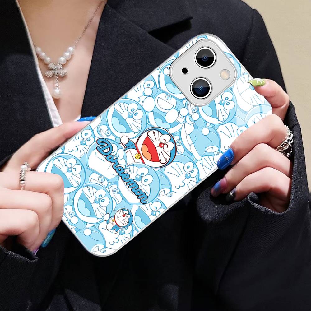 Cartoon D-Doraemons Tempered Glass For Iphone 14 13 12 11 Pro Mini XS MAX 14Plus X XS XR Fundas