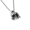 Fashion Titanium Steel Double Snake Pendant Trendy Male Personality Double Snake Wrap Necklace Men