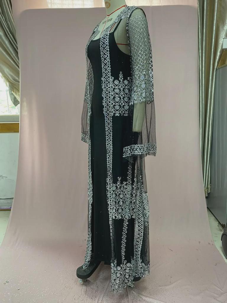 2025 Европейское и Американское Сексуальное Платье-Шаль Из Двух Частей Вечернее Платье Для Женщин