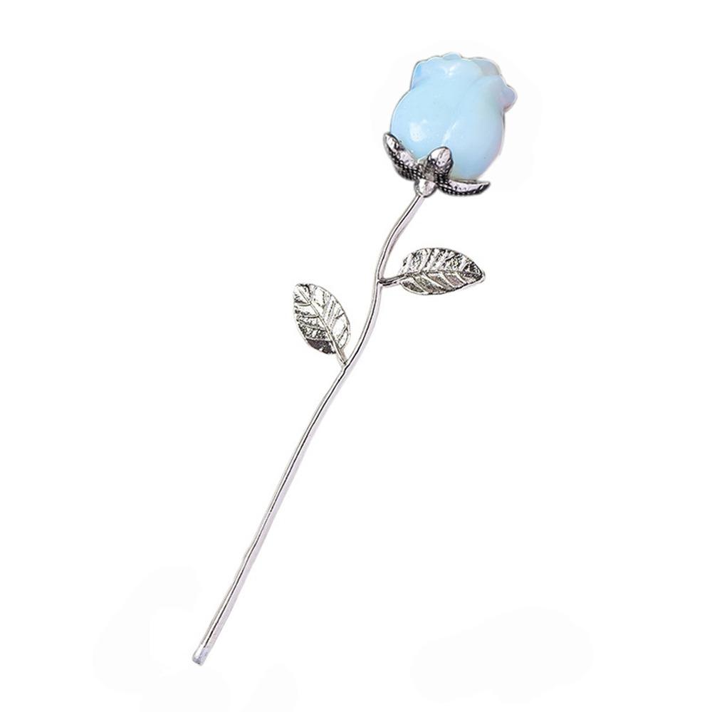 Hand Carved Natural Crystal Crafts Multicolor Romantic Rose Quartz Flowers Statue Decorative Crystal Rose Flower Home Decoration