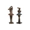 Decorative Figure Home ESPRIT Blue Pink Golden Romantic Ballet Dancer 13 X 12 X 30.5 Cm (2 Units)