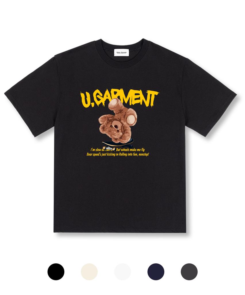 UNION GARMENTS Однорукий Медведь Оверсайз Футболка с коротким рукавом 5 цветов