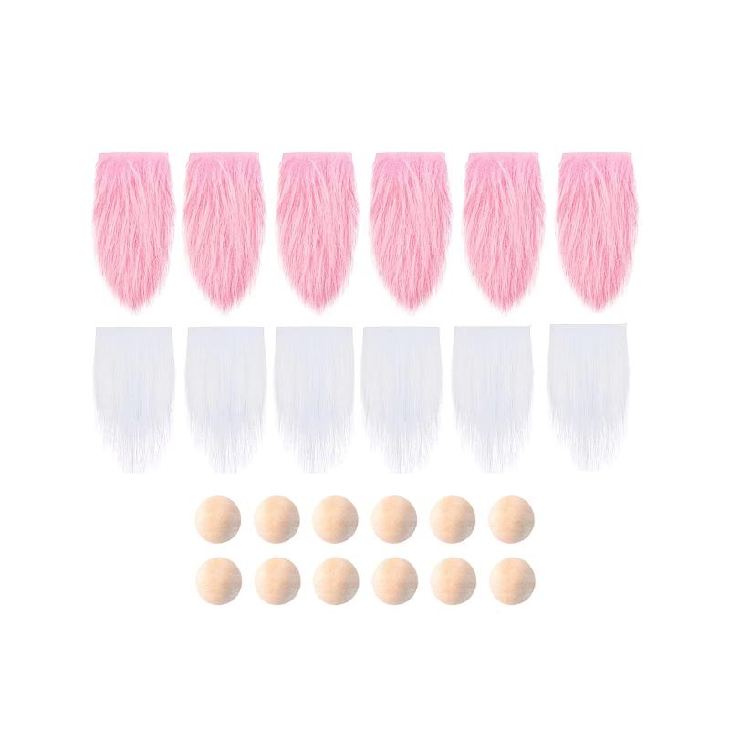 24pcs Valentine's Day Gnome Beard Making Costume Kit, DIY Craft Kit for Handmade Projects, Perfect for DIY Crafts