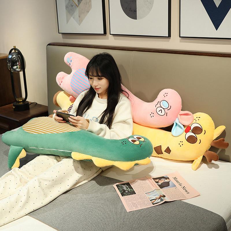 Милая мягкая подушка-кролик-динозавр, плюшевая игрушка, кукла-собачка, кукла-олень, кукла для успокоения для девочки
