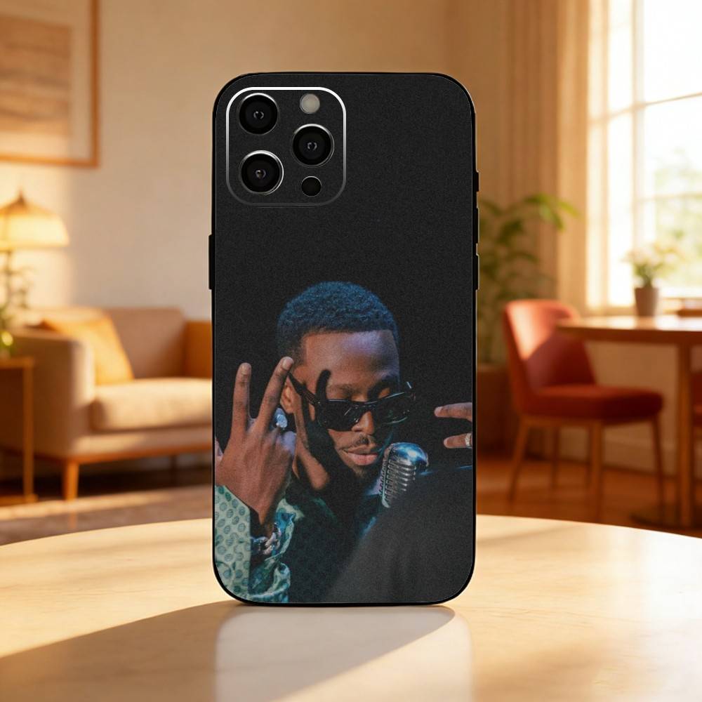 D-Dadju Singer Phone Case For iPhone17,16,15,14,13,12 Plus,Max Soft Silicone Black Cover