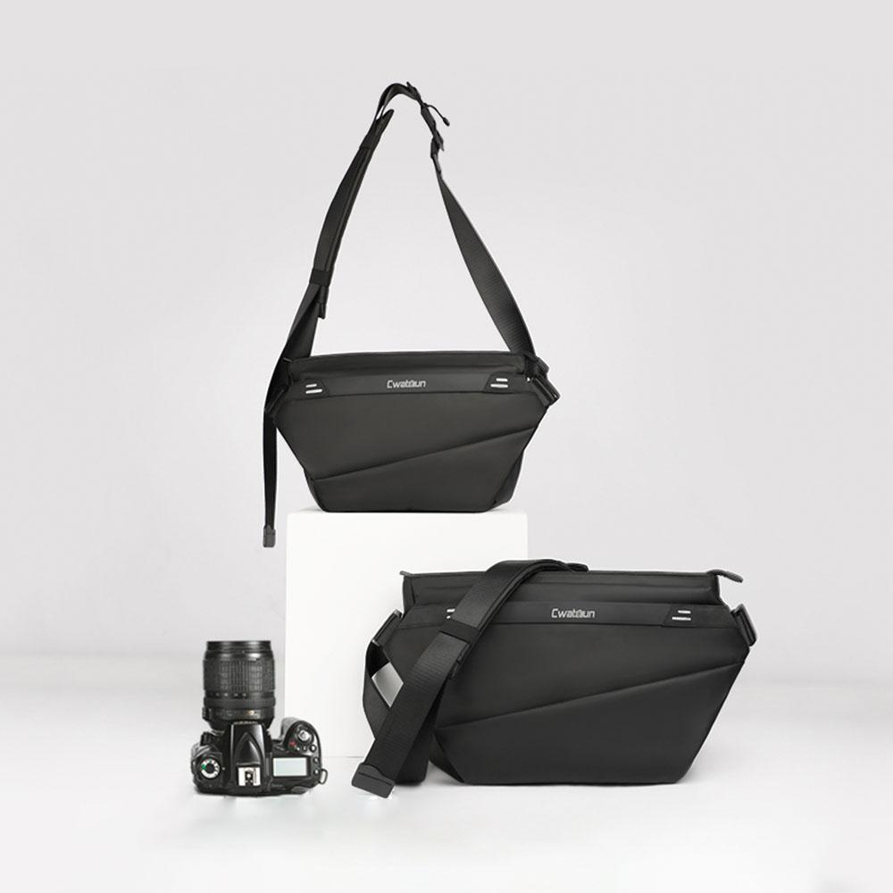 Cwatcun PB008 Повседневная сумка для фотокамеры Водонепроницаемая сумка-слинг для фотоаппарата 6л Большая вместительная сумка на плечо для фотосъемки со съемным сменным разделителем