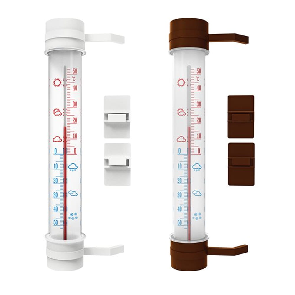 Large Self-Adhesive Tube Outdoor Thermometer