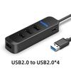 4 Ports USB 3.0 Hub With Power Adapter Multi USB Splitter Hub For Computer Accessories Multiple Expander USB2.0 Type C HUB