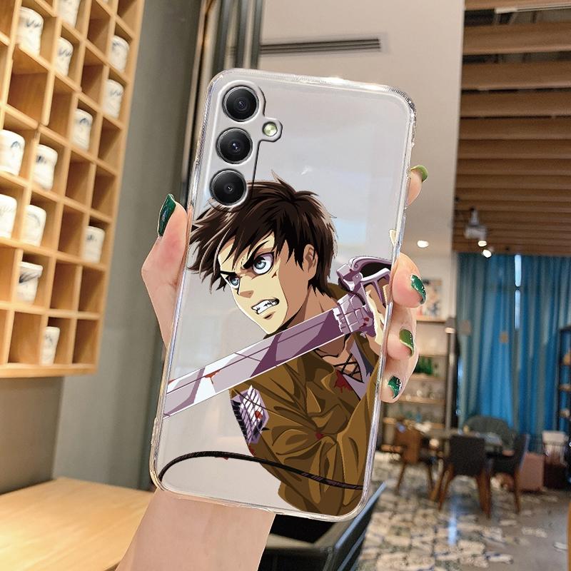 Мягкий прозрачный силиконовый чехол с рисунком аниме для Samsung A55 M35 S24 Xiaomi Redmi Note 13 Poco C65 iPhone Camera Противоударный защитный чехол