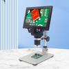 Цифровой USB-микроскоп 1200X 7-дюймовый ЖК-дисплей Паяльный микроскоп 12 МП 1080P Микроскоп для фото/видео Инспекция ремонта печатных плат и телефонов