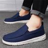 Модные новые мужские парусиновые туфли на дышащей платформе, удобные дизайнерские мокасины, легкие повседневные ленивые туфли, кроссовки для мужчин 2024